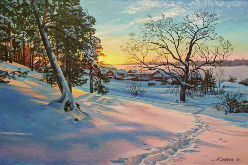 Зимние пейзажи Александра Самохвалова